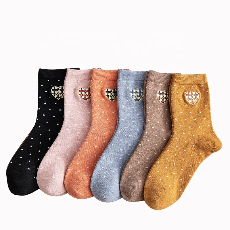 

Wholesale Japanese Girl Student Tube Socks Embroidery Soft Socks Women Funny