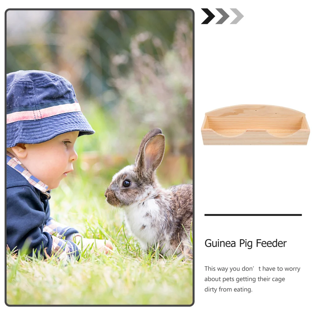 

Small Pet Hay Manger Rack Wooden Food Feeder Rabbit Grass Feeder Food Holder