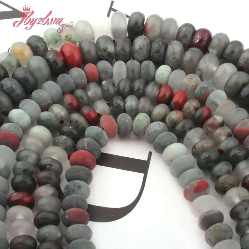 3x 6/4x8 мм Bloodstone камушки-бусинки Rondelle мороз гладкая рыхлый натуральный камень