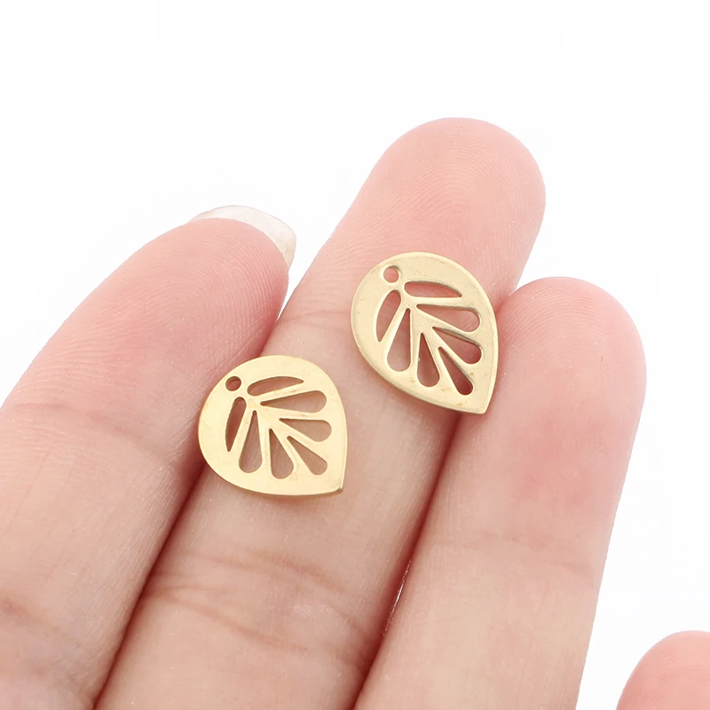 

1pack Raw Brass Leaf Charms Stamping Blanks Pendant for Diy Earring Necklace Craft Jewelry Findings Making Handmade Supplies