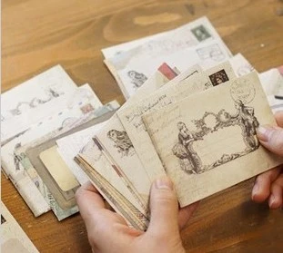 12 шт винтажные маленькие Мини крафт бумажные оконные Конверты подарок