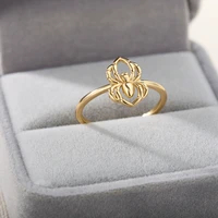 rxsmll simple spider rings for women gold silver color stainless steel male ring party wedding engagement jewelry accessories
