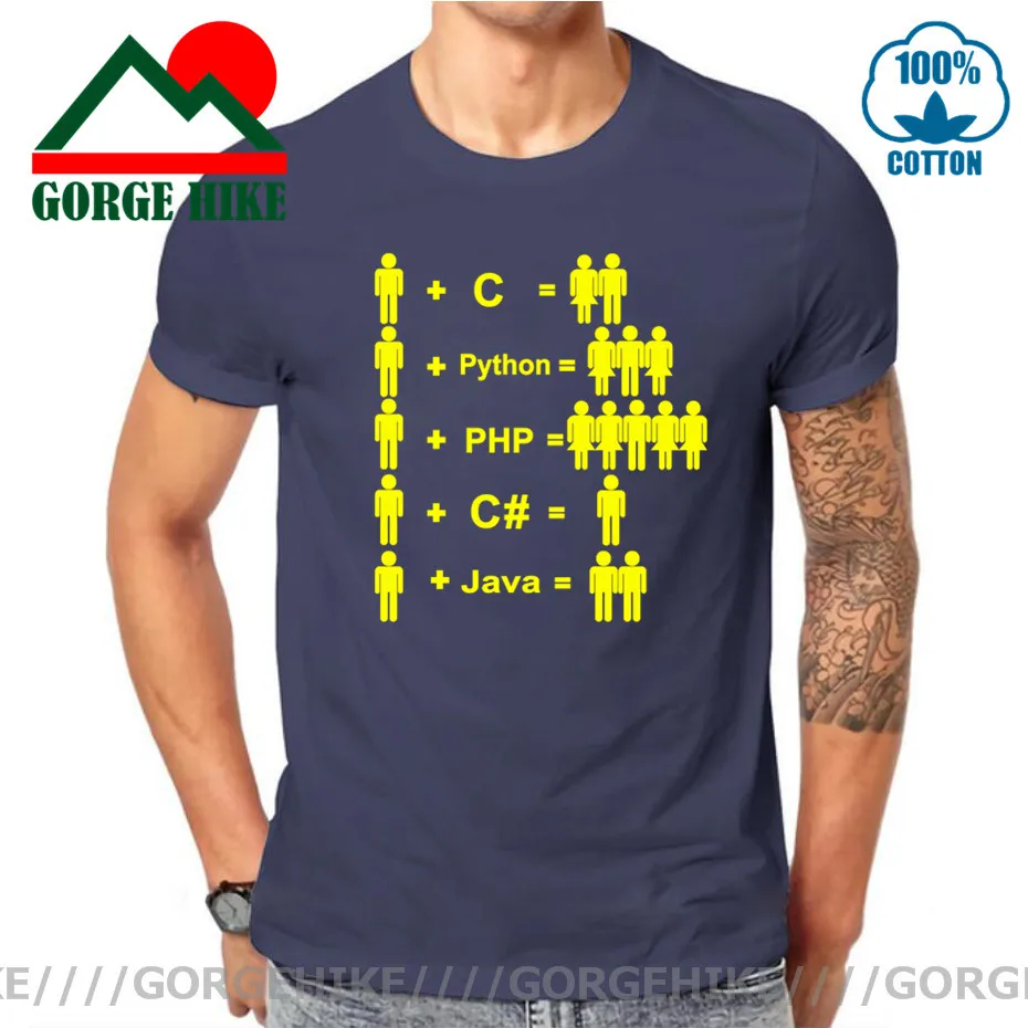 Новая забавная Мужская футболка с программатором Java питона коротким рукавом |