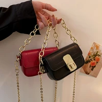 high quality pu leather womens mini bag luxury designer brand new ins popular female chains square crossbody bags