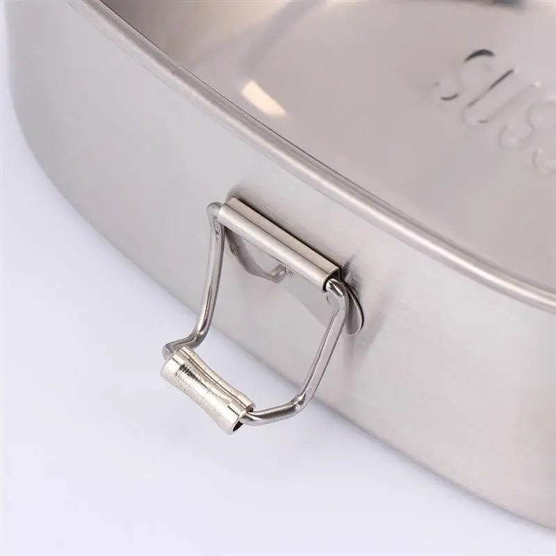 1pc Stainless Steel Lunch Box Simple Shape Design Portable Single Layer for Travel Camping | Дом и сад