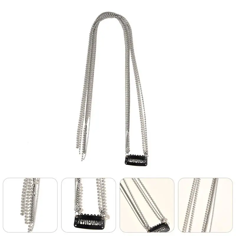 

1pc Punk Fashion Chain Hair Clip Tassel Clip Hair Extension Clip Ponytail Headpieces