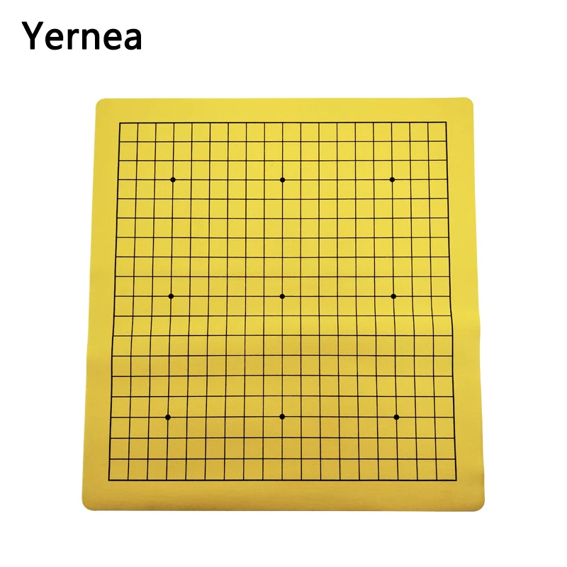 

Go Game Chess Set Board One Side Weiqi Chessboard Synthetic Leather Flannelette Checkerboard 19 Line Road Chess Games