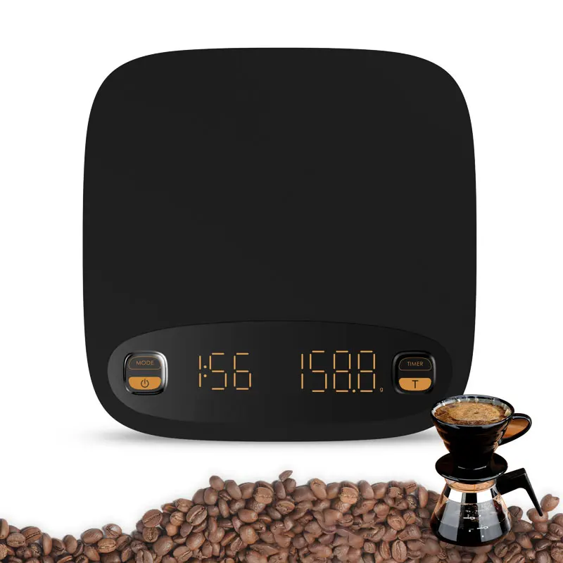 

2kg/0.1g Timing Electronic Coffee Scale USB High Precision Digital Kitchen Scale Rechargeable Gram LCD Smart Weight Scales