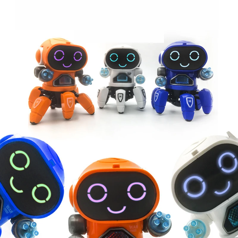 

Танцующий Электрический телефон со светодиодсветильник кой, музыка, 6 когтей, рыба, маленький, 6 роботов, крутая игрушка, светодиодные светящ...