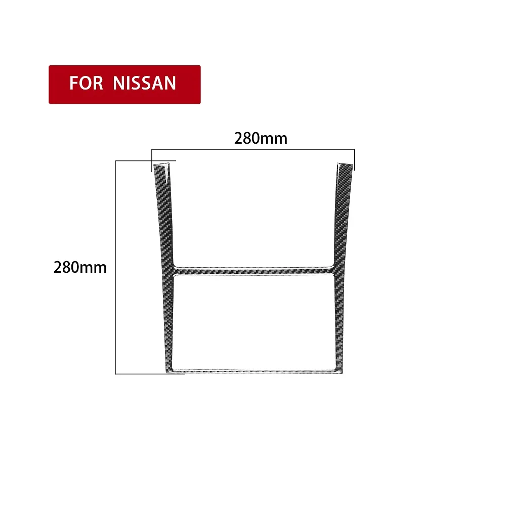 

For Nissan 2003-2009 350Z Z33 Carbon Fiber Accessories Navigation Air CD Panel Frame Surround Cover Trim