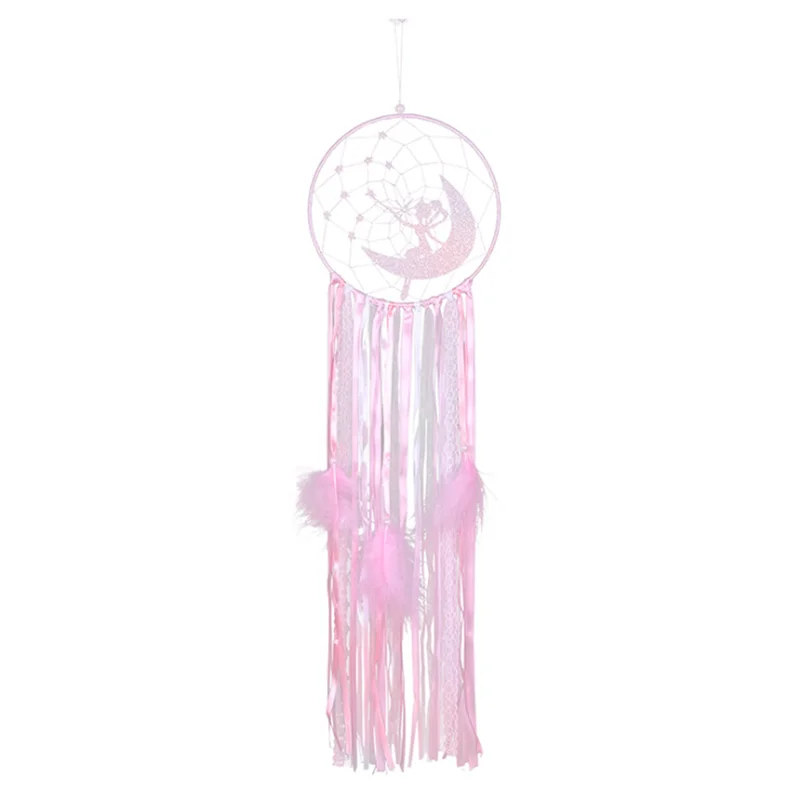 

Single Ring Fairy Dream Catcher Satin Ornaments Room Decoration Little Angel Wall Hanging