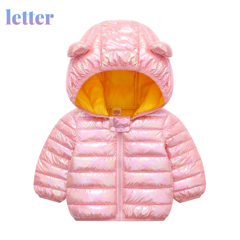 

Winter Baby Coats Infant Boys Girls Jackets For Children Autumn Outerwear Fashion Bright Hooded Coats Newborn Toddler Snowsuit