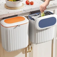 Wall Mounted Trash Can Kitchen Cabinet Wall Hanging Recycling Waste Bin With Lid Garbage Bin Kitchen Bathroom Toilet Dustbin