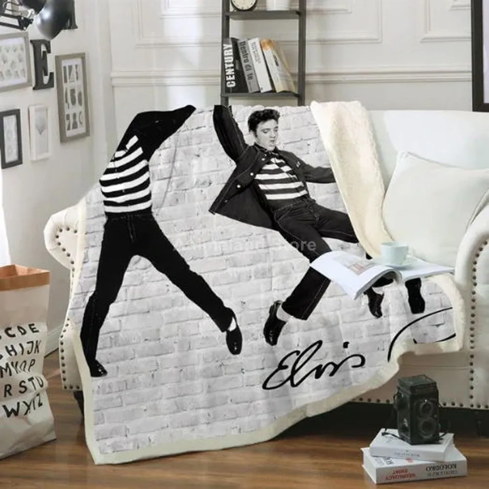 Флисовое одеяло Elvis Presley с 3D принтом s для кровати домашний текстиль роскошный
