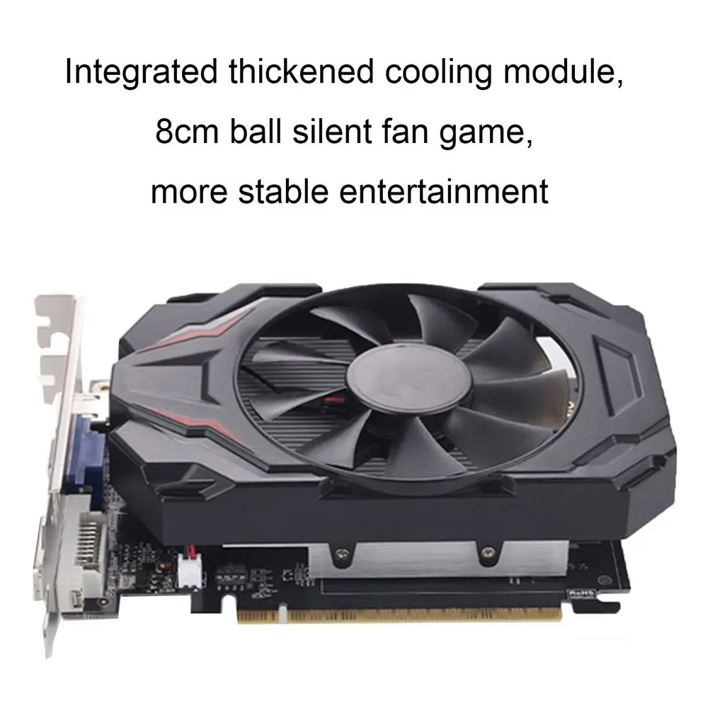 

Graphics Card 2G DDR5 for Desktop Workstation 128 Bit Video Card Single fan VGA and -compatible interface GT1030 VGA, DVI