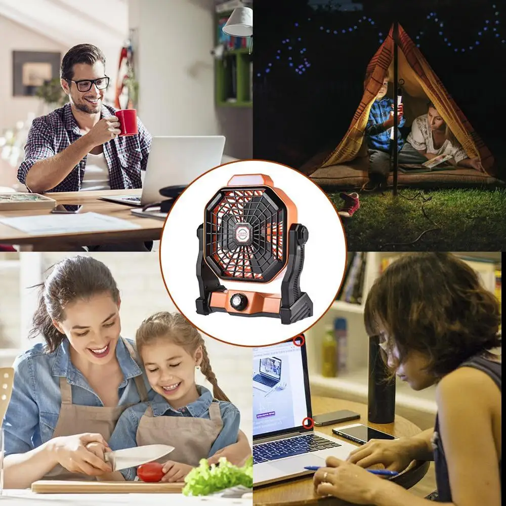 

Portable Fan Mini USB Rechargeable Multi-function Lamp with Adjustable Brightness and Wind Power for Dormitory Bedroom Summer