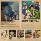 Классические винтажные постеры в японском стиле аниме Hunter, из крафтовой бумаги, мультяшная модель, для дома, бара, кафе, художественная Настенная картина сделай сам для декора