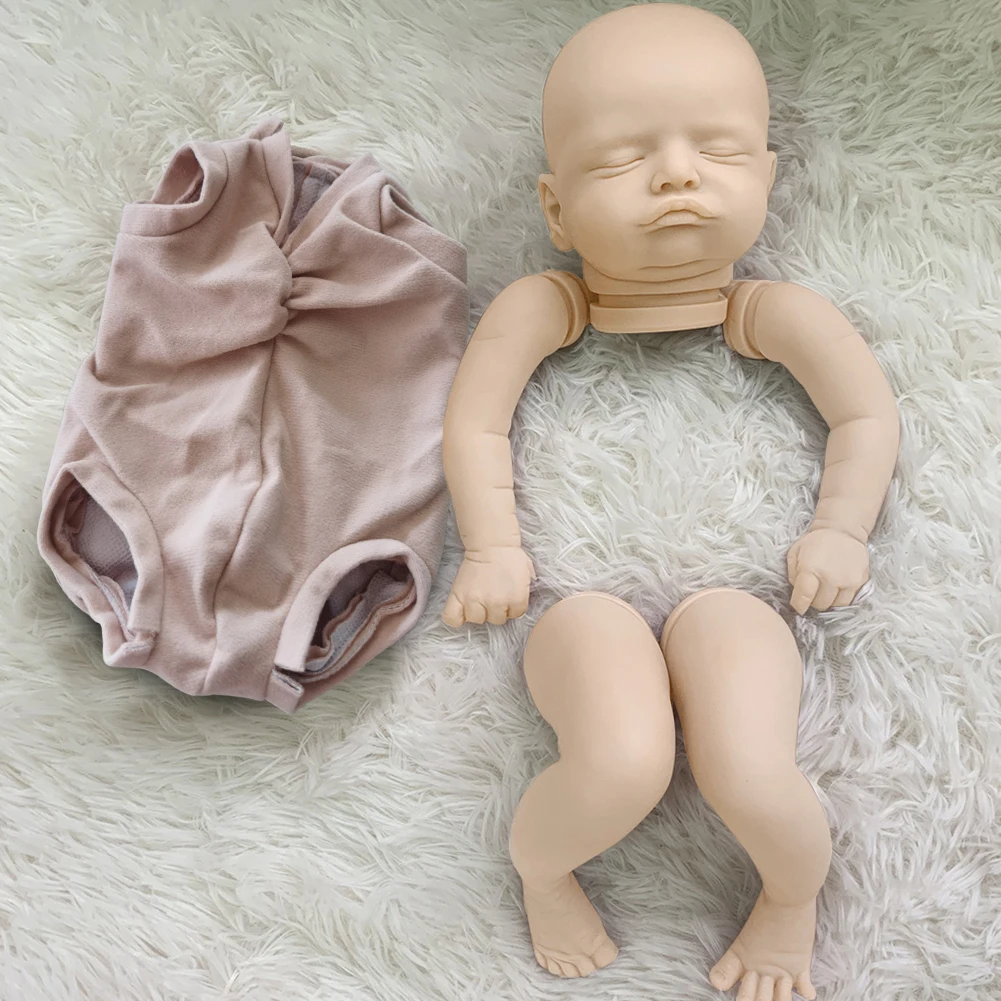 

20inch Head Legs Cloth Body Reborn Baby Doll Kit Fresh Color Arms Accessories Rosalie DIY Lifelike Full Limbs Soft Touch Gift