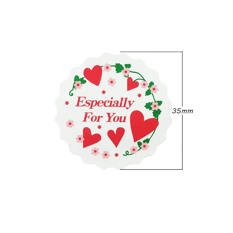 

120pcs/pack Especially For You Packing Sealing Label Round Heart Gift Stickers Scrapbooking