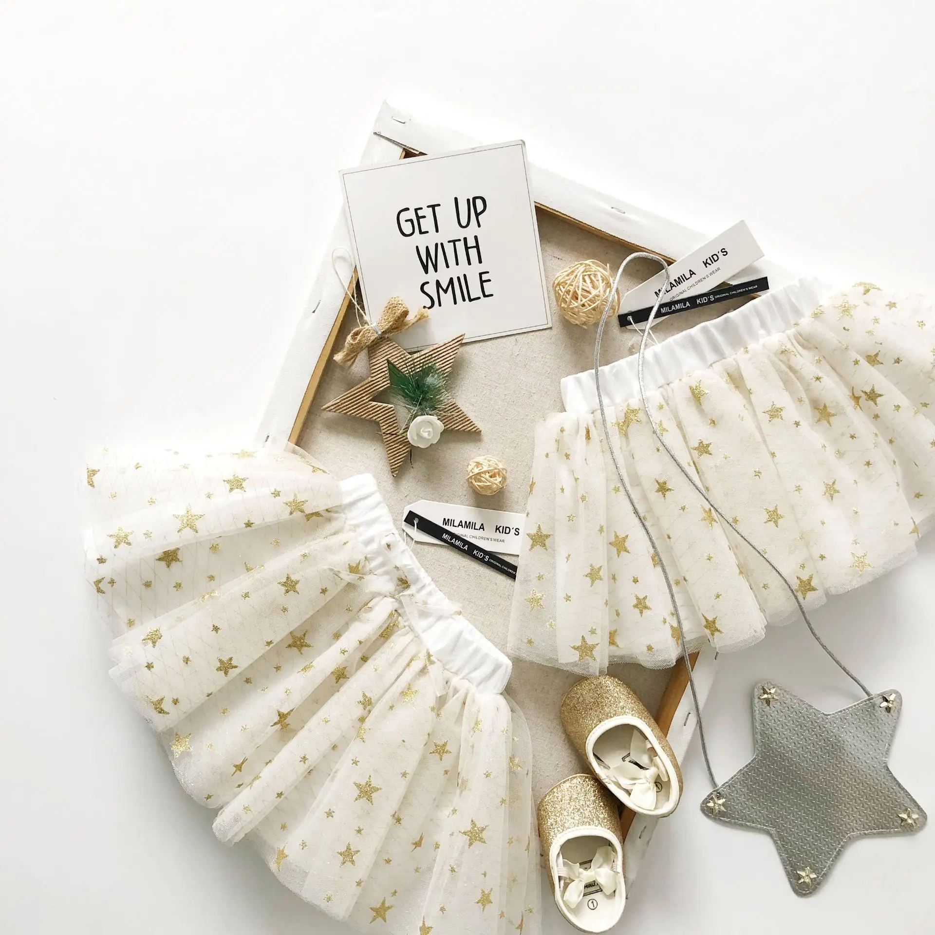 

Летняя новая сетчатая юбка Tonytaobaby со звездами, сетчатая юбка для девочек