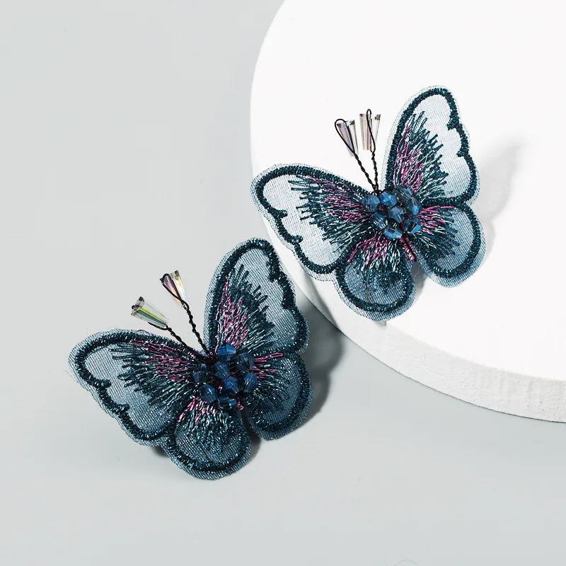 

2020 Butterfly Earrings Lace Crystal Cute Stud Earrings for Girls Birthday Gift Party Jewelry Findings Gift