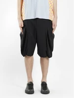 mens casual shorts summer new black side pocket design three dimensional cutting large size fashion trend shorts