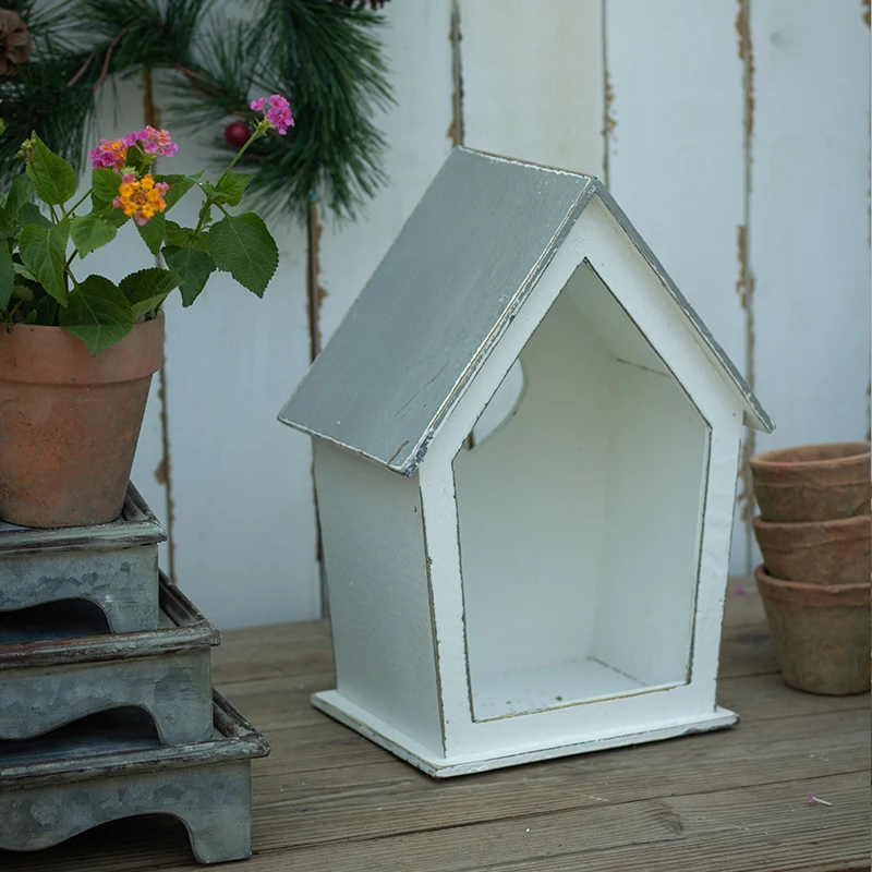 

Handcrafted House Shaped Shadow Box Vintage Decor