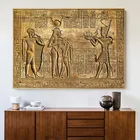 Египетские хироглифы, фреска, Картина на холсте, королева Хатшепсут, храм, резьба по камню, Постер Фараона, древний Египетский настенный принт