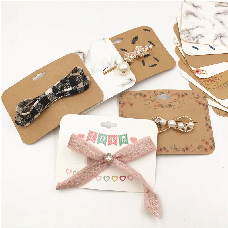 100 шт бумаги ручной работы клип карта для волос 7*9 7 см новый дизайн ювелирных