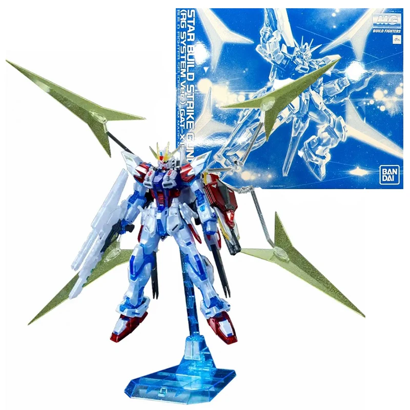 

Bandai Genuine Gundam Model Kit Anime Figure MG Star Build Strike Gundam RG System Gunpla Anime Action Figure Toys for Children