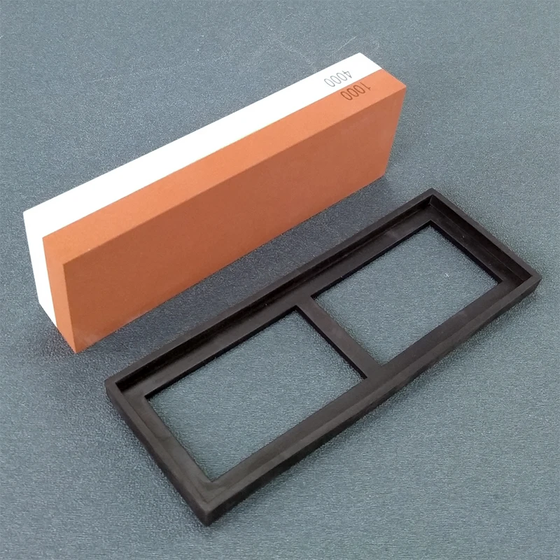 

1000 4000 grit sharpening stone whetstone Bamboo base angle guideset sharpener grinding stone kitchen knife