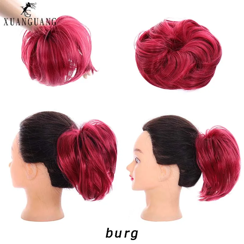 Синтетический гибкий парик для волос прямолинейный пончик эластичный аксессуар