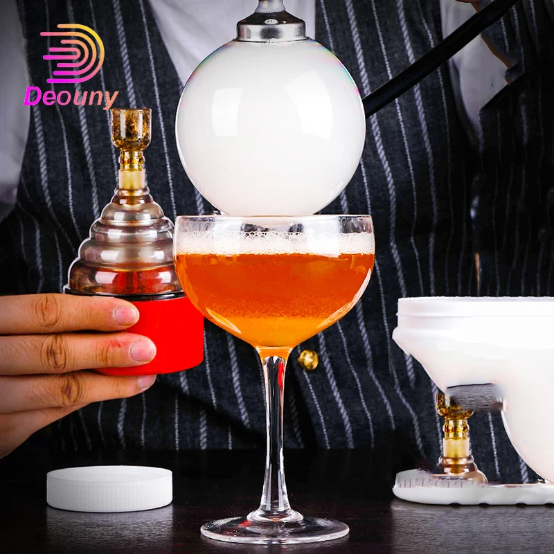 DEOUNY Bubble Molecule Cocktail Cooking Cigarette Tower  Smoking Gun Tube Food Cold Smoke Generator Kitchen Home Bar Accessories