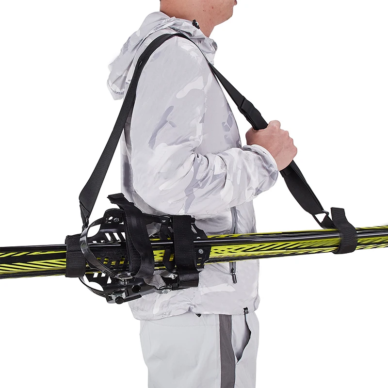

Hot Selling Ski Sling Shoulder Strap Pole Carrier Free Your Hand Hook and Loop Effortlessly Transport