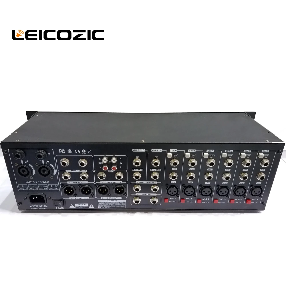 Leicozic профессиональный микшер 320 Вт x2@ 4 Ом 10-канальный усилитель смесители MD10FX аудио микшер монтируемый в стойку 16 DSP процессор эффектов