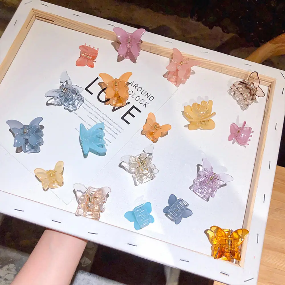 

Acetate Resin Hair Claw Sweet Fairy Butterfly Hairpin Clip Gradient Tie-Dye Colored Styling Tools Barrettes for Women Girls