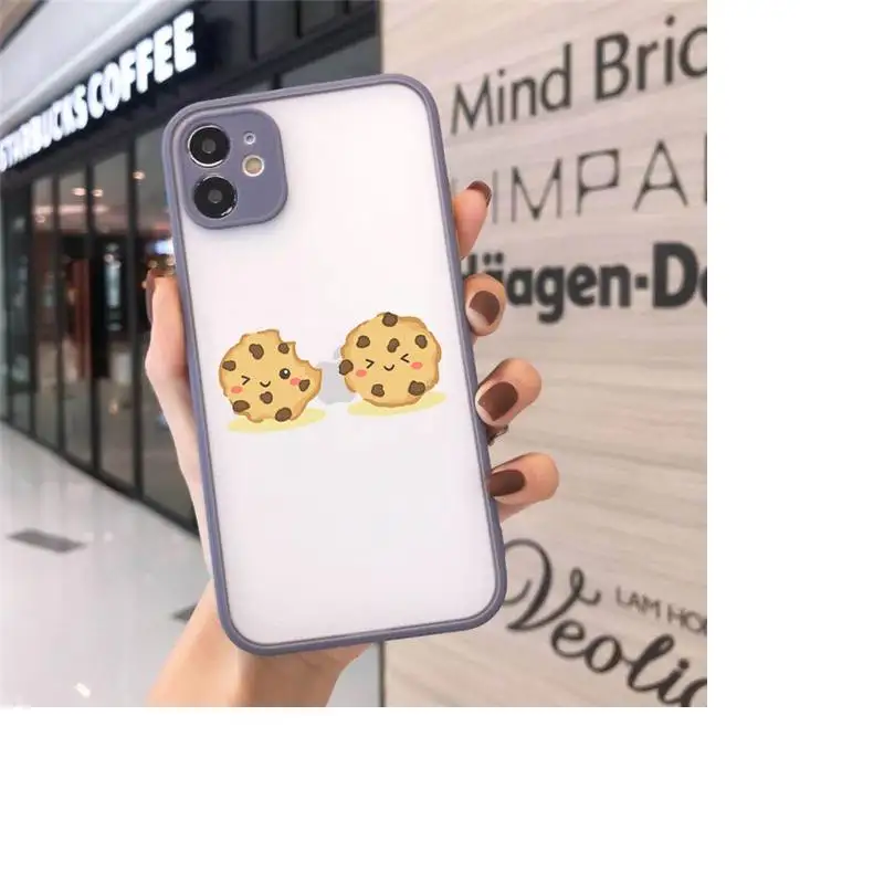 

Best Friend Couple Food Egg Milk Cookie Phone Cases matte transparent For iphone 7 8 11 12 plus mini x xs xr pro max cover