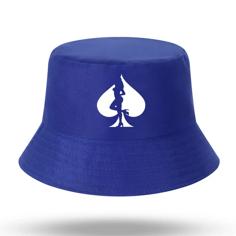 

Summer New Sexy Poker Print Men Women Bucket Hat Outdoor Panama Fishing Cap Fisherman Hat Women Harajuku Fishing Hat