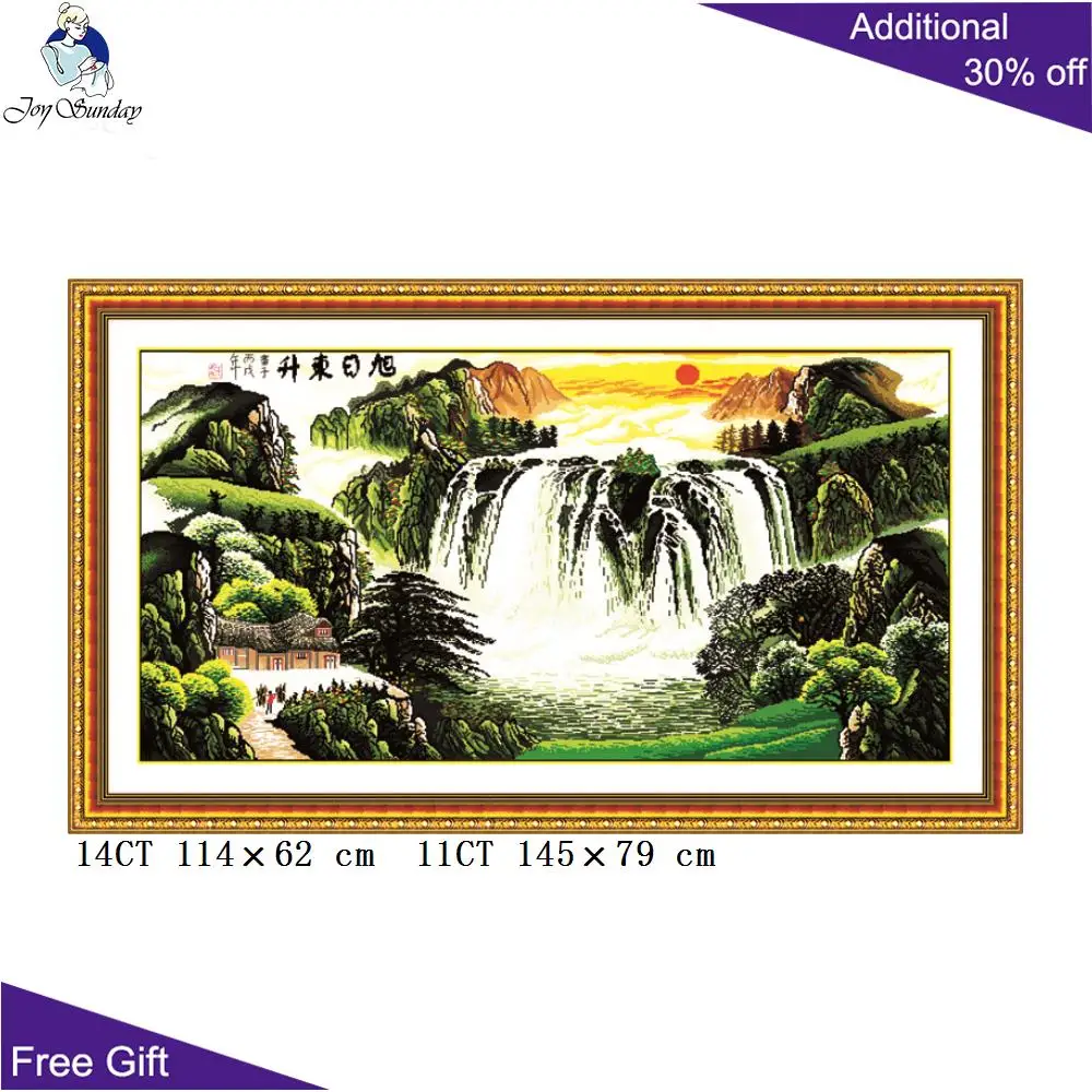 Радость воскресенье китайская Великолепная река Гора домашний декор F005(1)(2)(3)(4)