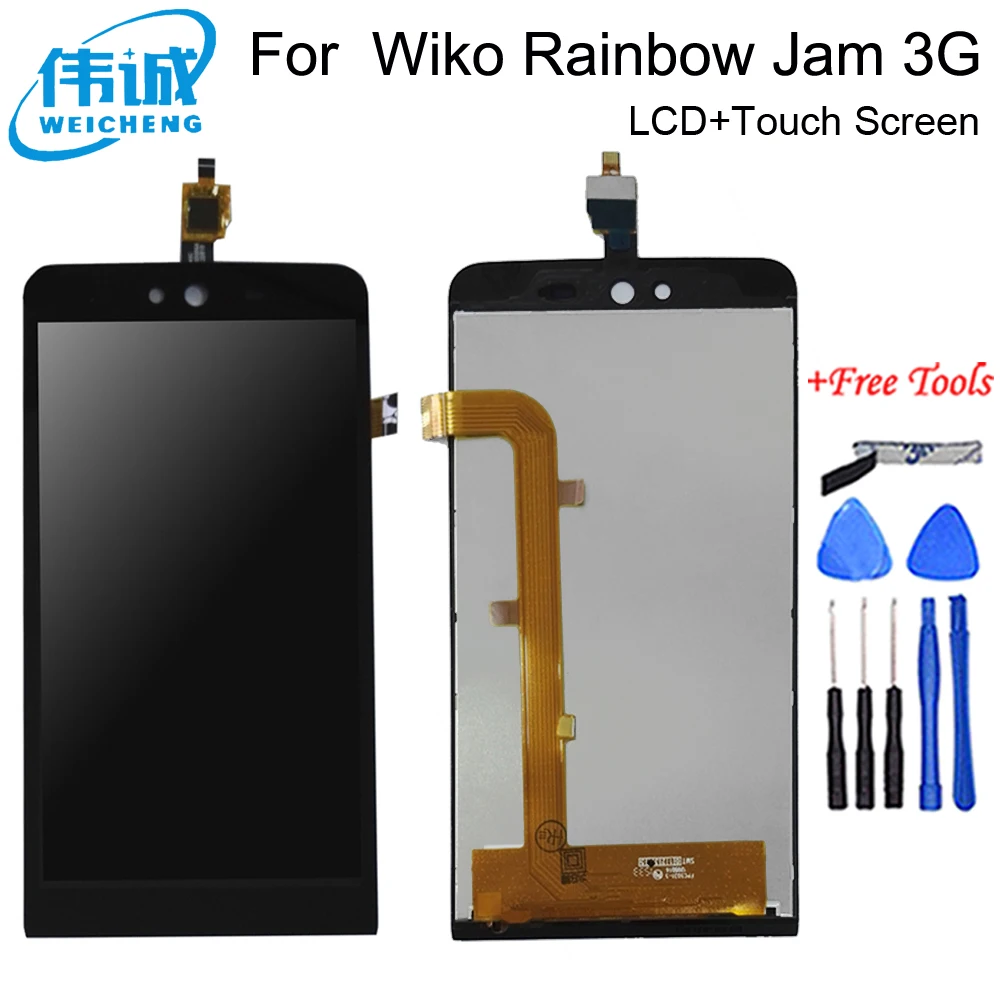WEICHENG для Wiko Rainbow Jam 4G ЖК-дисплей Дисплей + кодирующий преобразователь сенсорного