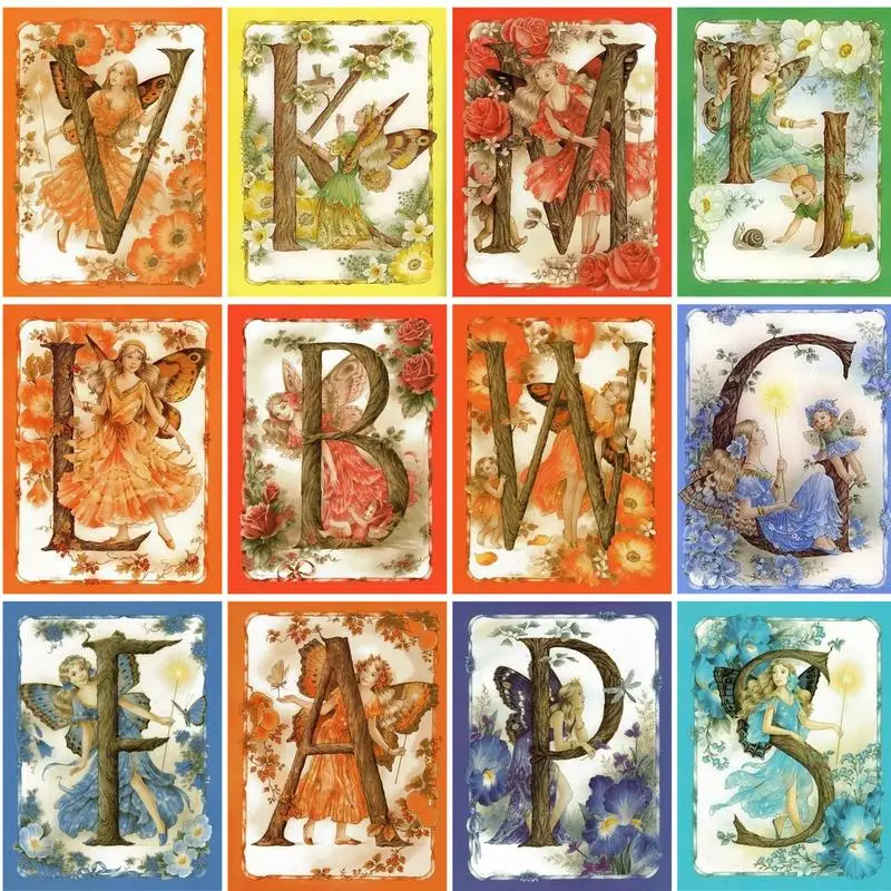 

RUOPOTY Acylic DIY Angle Girl Painting By Numbers for child adult diy on canvas living room gift 40*50cm