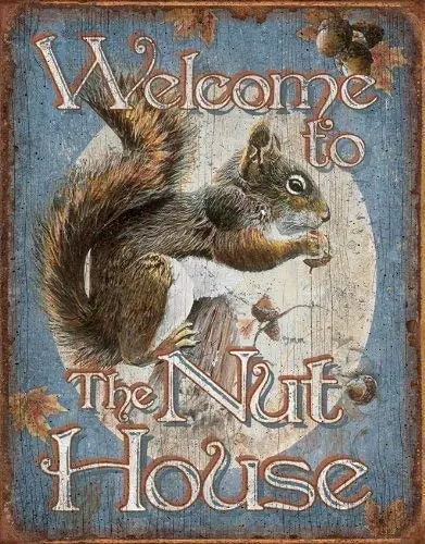 

Metal Tin Sign Squirrel Welcome to Use Metal Tin Sign Wall Art Sign of Rural House Wall Decoration Farm Coffee Bar Decoration