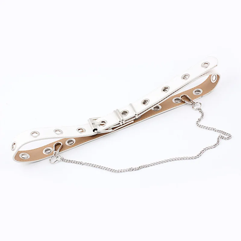 

Women Punk Style Belt Faux Leather Pin Buckle Vintage Waistband fashion Jeans Individual Decorative Waist Belt Chain female Belt