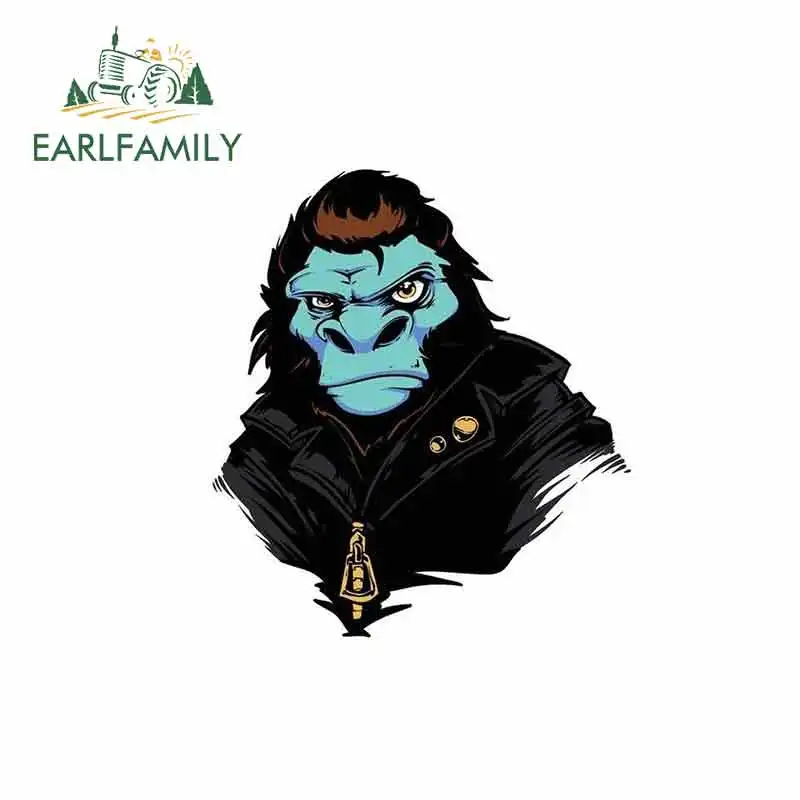 

EARLFAMILY 13cm x 11.9cm for Orangutan Cartoon Car Stickers Vinyl JDM Bumper Trunk Truck Graphics Waterproof Anime Fine Decal