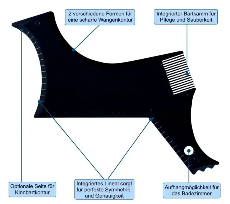 

Men Beard Shaping Styling Template Comb Model Transparent Black Beards Combs Beauty Tool For Hair Beard Trim Templates New