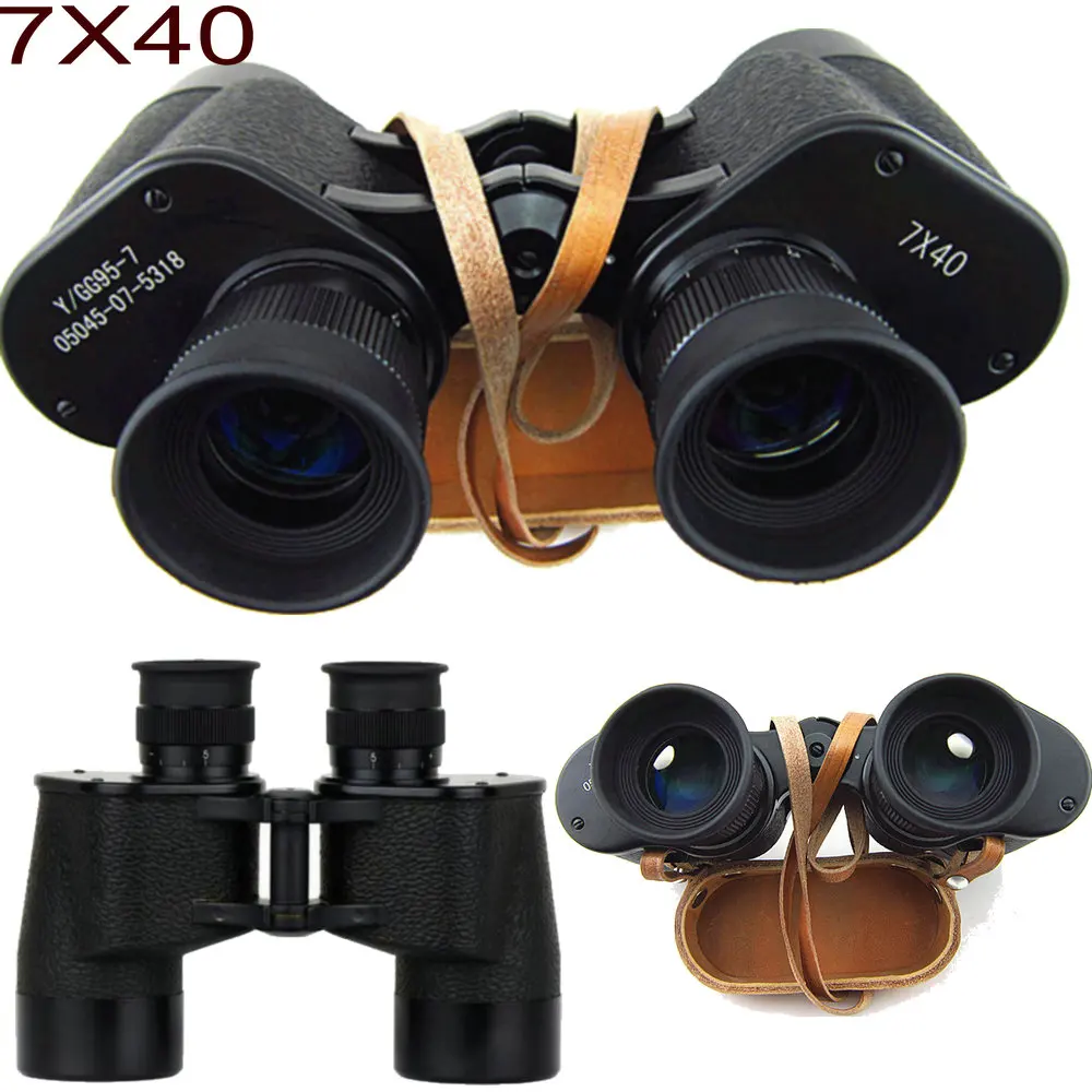 

95 Serials 7X40 Military Binoculars Grade Waterproof Telescope HD Green Film BAK4 Prism Wide Angle with Reticle black HD camera