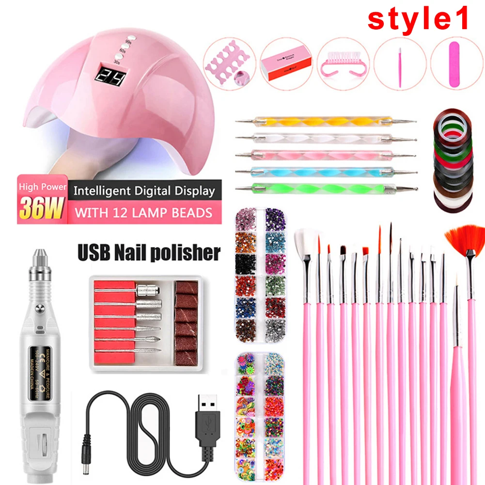 УФ светодиодные лампы для ногтей сушилка 36 Вт ледяная лампа маникюра гелевая