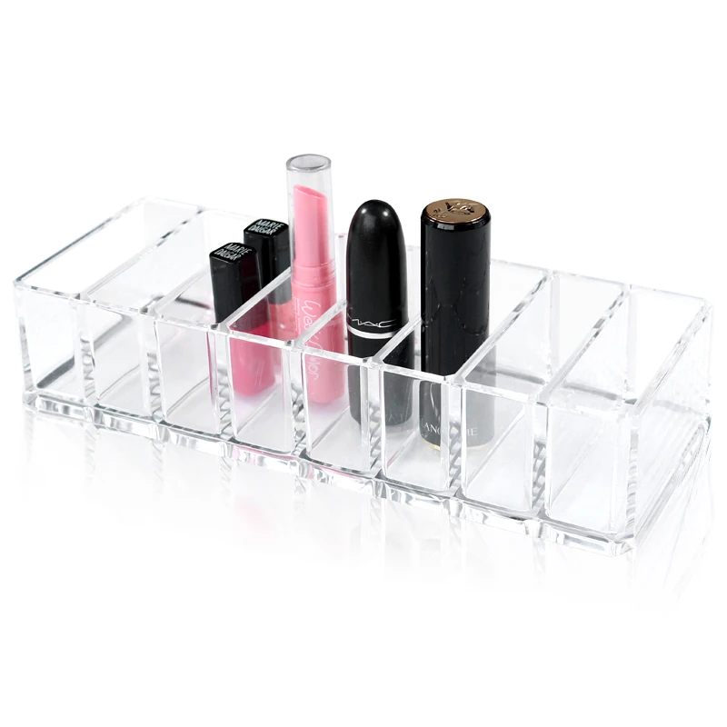 Акриловый черный органайзер для макияжа 8 отделений косметики аксессуар одежды