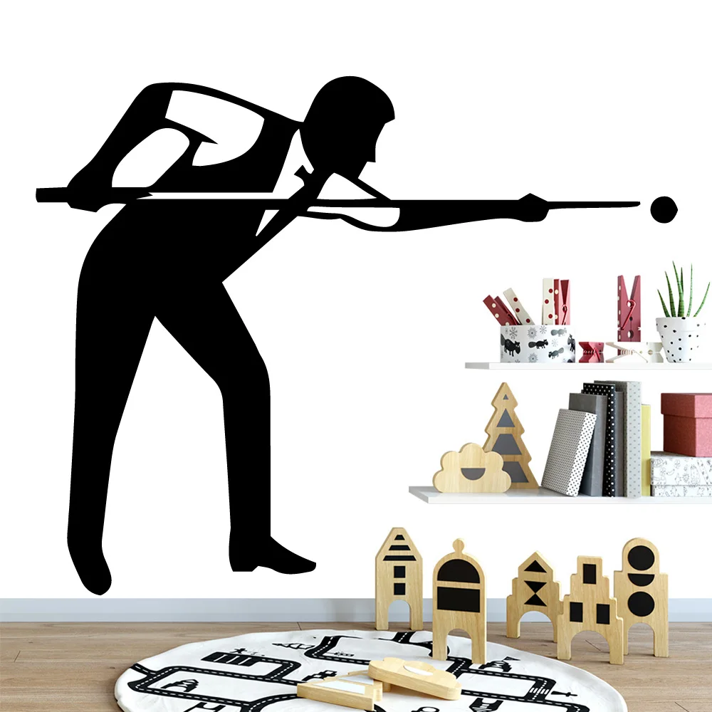 Новый дизайн домашний декор для бильярдного стола виниловые наклейки на стену