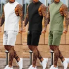 Мужская спортивная рубашка без рукавов, с круглым вырезом